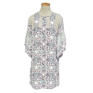 BCBGMAXAZRIA Boho Dress Flare Sleeve Lace Size Small